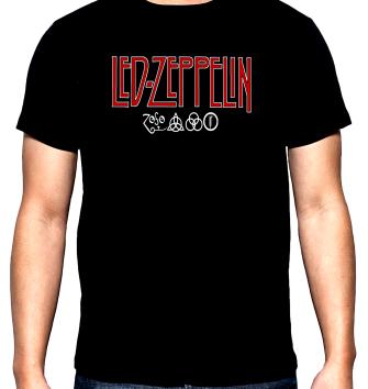 Led Zeppelin, logo, мъжка тениска, 100% памук, S до 5XL