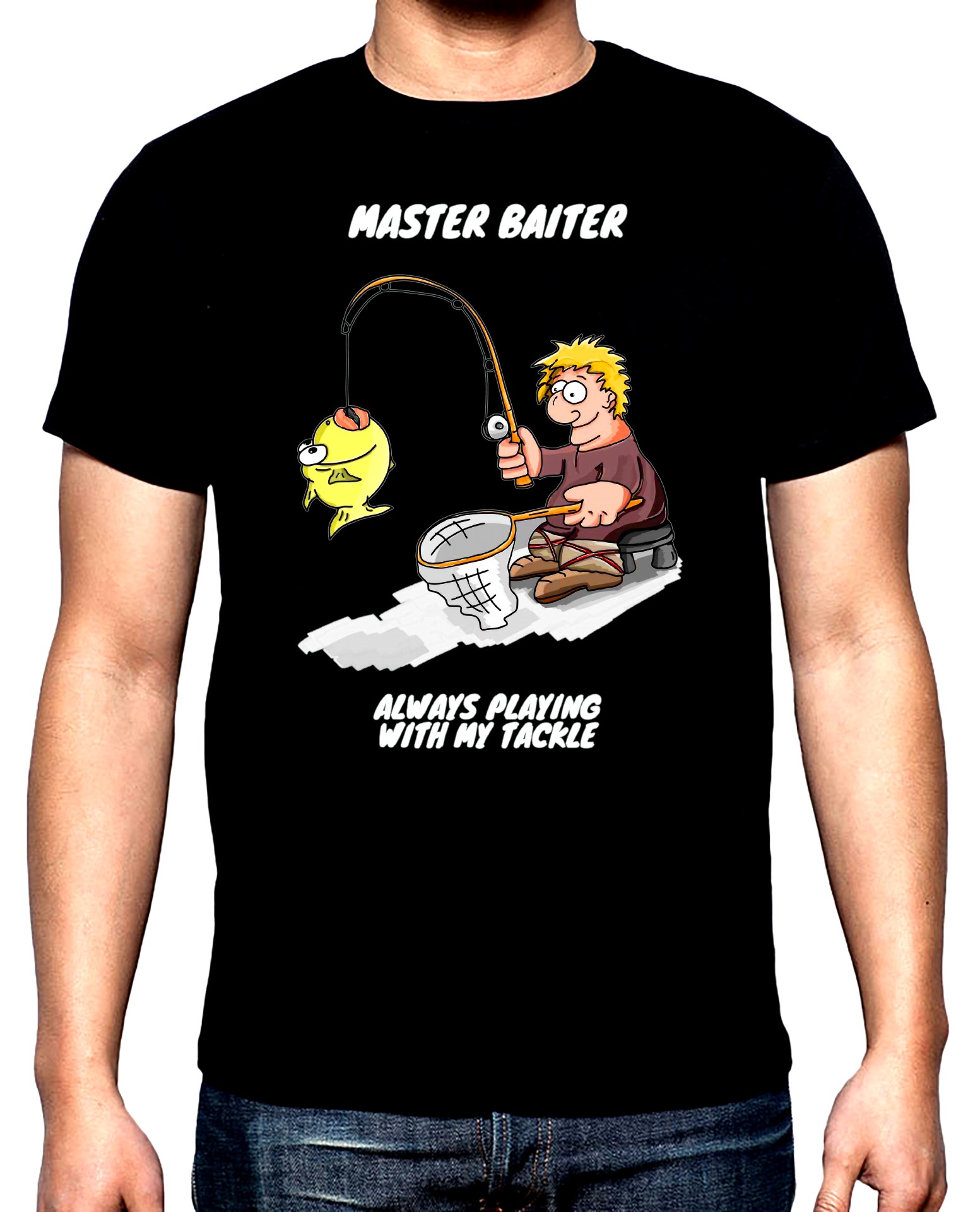 Риболов,мъжка тениска, Master baiter, 100% памук, S до 5XL