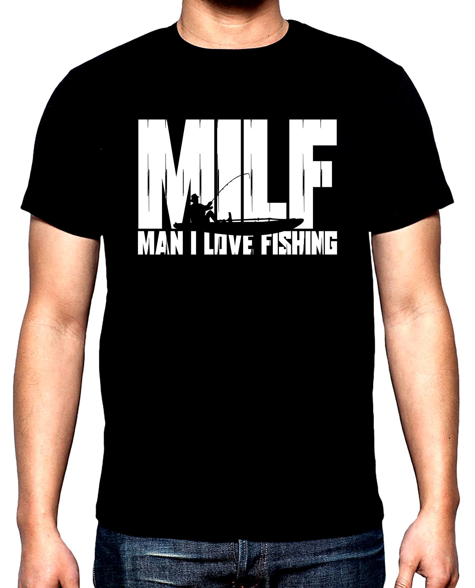 Риболов,мъжка тениска, MILF, 100% памук, S до 5XL