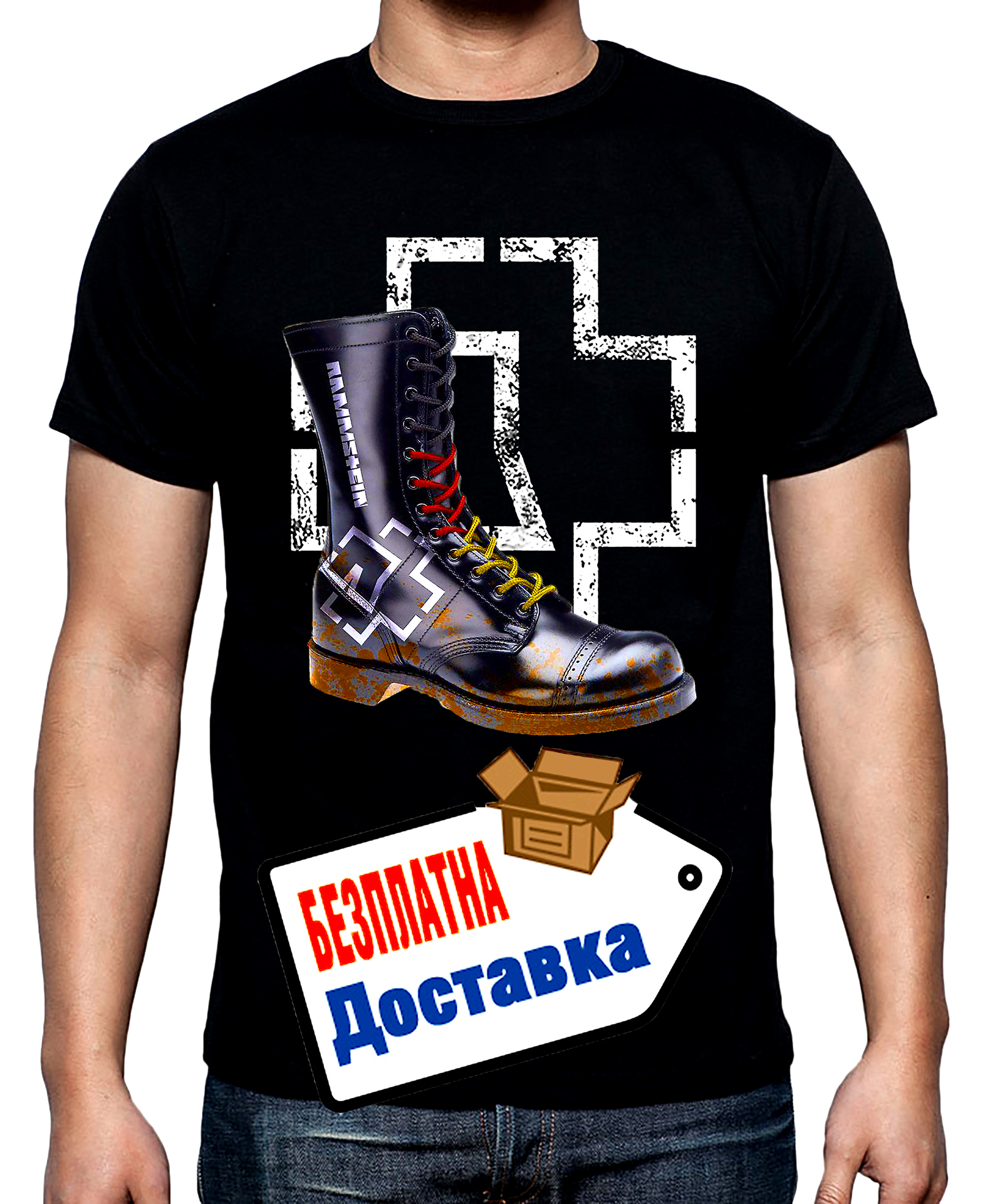 Rammstein, Рамщайн, Boot, men's  t-shirt, 100% памук, S до 5XL