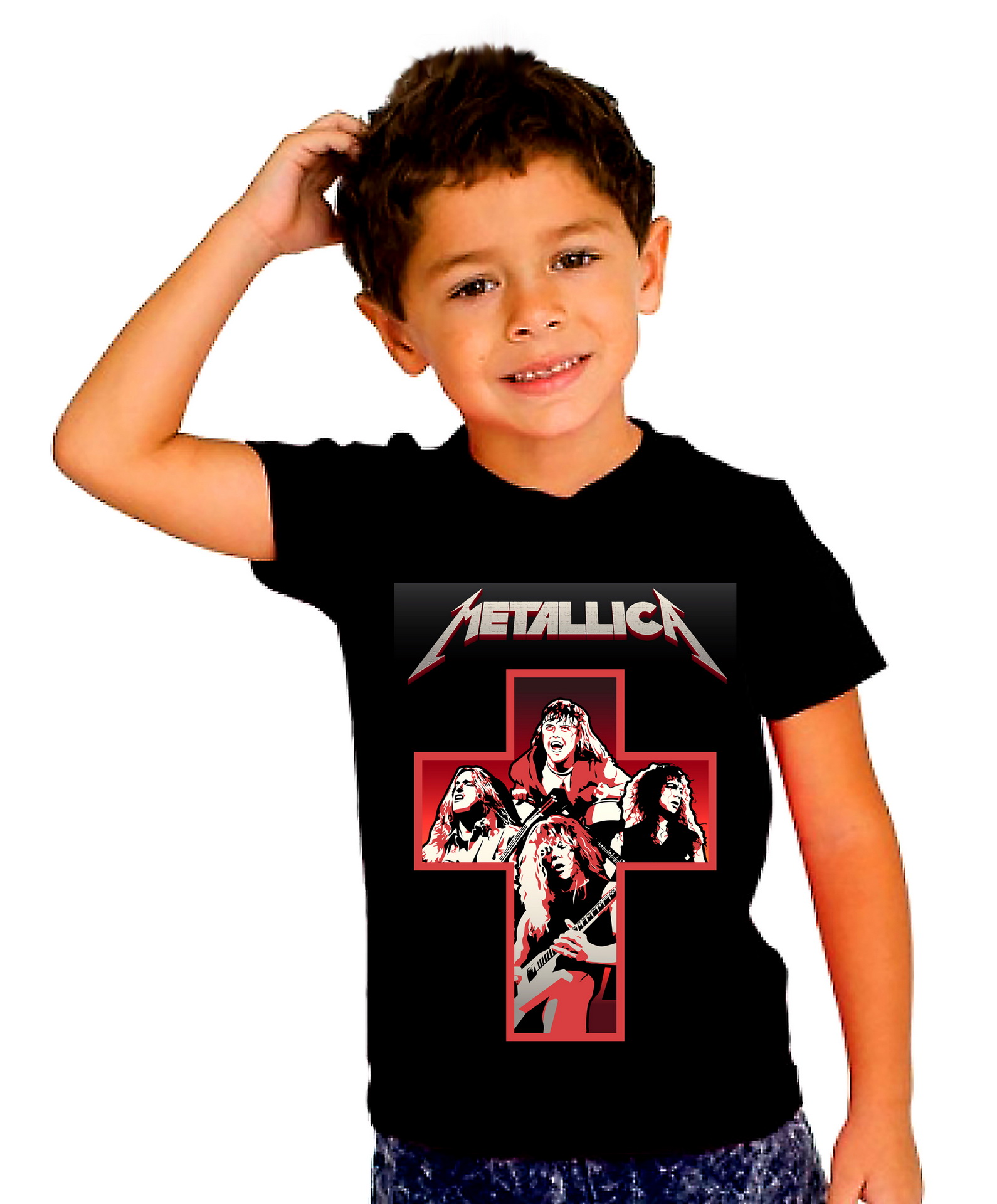 Детска тениска, Metallica, cross, 100% памук, от 1 г. до 12 г.