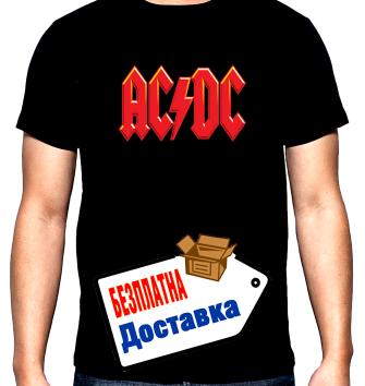 AC DC, лого, 4, мъжка тениска, 100% памук, S до 5XL