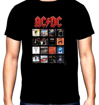 AC DC, албуми, мъжка тениска, 100% памук, S до 5XL
