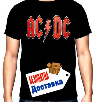 AC DC, лого, 2, мъжка тениска, 100% памук, S до 5XL