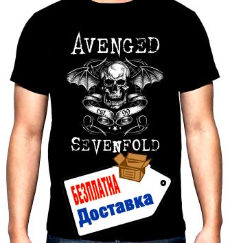 Avenged sevenfold, лого, 3, мъжка тениска, 100% памук, S до 5XL