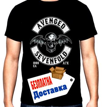Avenged sevenfold, лого, мъжка тениска, 100% памук, S до 5XL