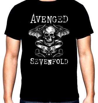 Avenged sevenfold, лого, 3, мъжка тениска, 100% памук, S до 5XL