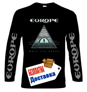 Юръп,Europe, Walk the earth, мъжка тениска,блуза с дълъг ръкав, 100% памук, S дo 5XL