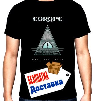 Europe, Walk the earth, мъжка тениска, 100% памук, S до 5XL