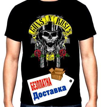 Guns and Roses, мъжка тениска, 100% памук, S до 5XL