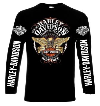 Харлей Дейвидсън, Harley Davidson, мъжка тениска, блуза с дълъг ръкав, 100% памук, S дo 5XL