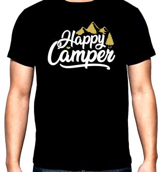 Happy camper, мъжка тениска за къмпинг, 100% памук, S до 5XL