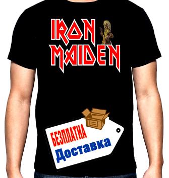 Iron Maiden, Eddie, logo, мъжка тениска, 100% памук, S до 5XL