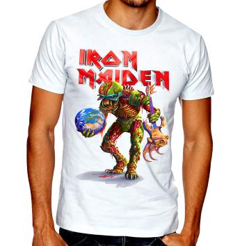 Iron Maiden, Айрън Мейдън, Eddie, мъжка бяла тениска, S до 3XL