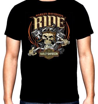 Harley Davidson, Ride, Харлей Дейвидсън, рокерска мъжка тениска, 100% памук, S до 5XL
