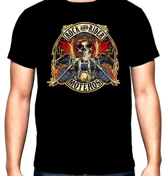 Rock and Rider, Moteros, рокерска мъжка тениска, 100% памук, S до 5XL