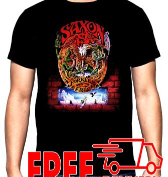 Saxon, Forever, Free, мъжка тениска, 100% памук, S до 5XL