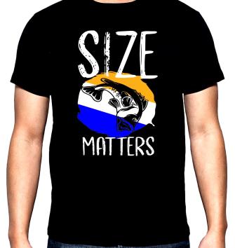 Риболов,мъжка тениска, Size matters, 100% памук, S до 5XL