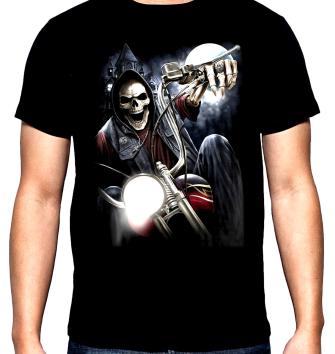 Skelleton Biker, рокерска мъжка тениска, 100% памук, S до 5XL