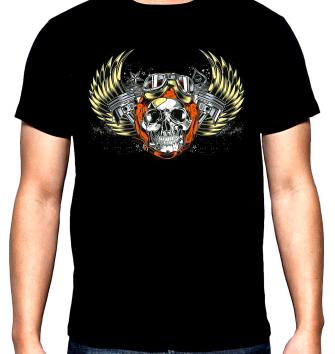 Skull and wings, рокерска мъжка тениска, 100% памук, S до 5XL