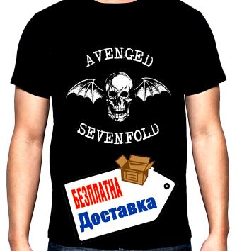 Avenged sevenfold, лого, 2, мъжка тениска, 100% памук, S до 5XL