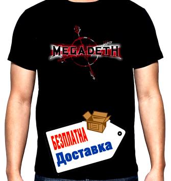 Megadeth, logo, 4, мъжка тениска, 100% памук, S до 5XL