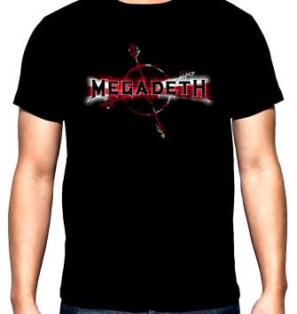 Megadeth, logo, 4, мъжка тениска, 100% памук, S до 5XL