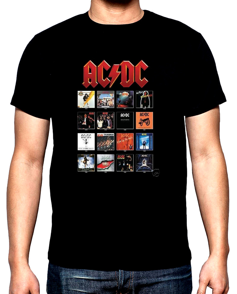 AC DC AC DC, албуми, мъжка тениска, 100% памук, S до 5XL