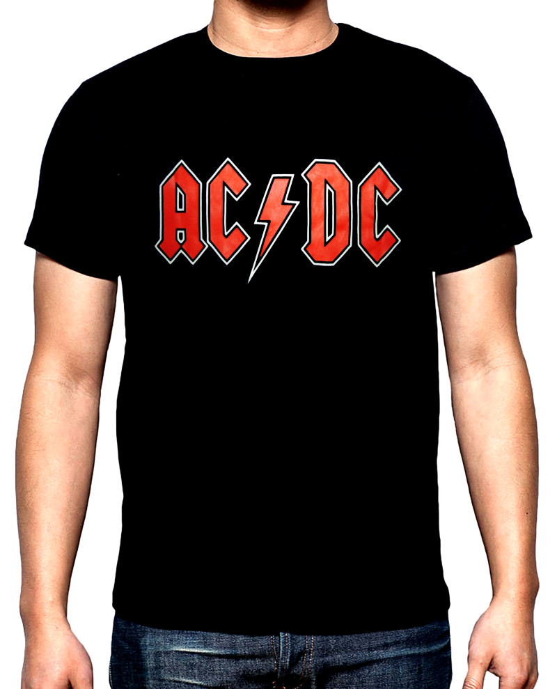 Тениски AC DC, лого, 2, мъжка тениска, 100% памук, S до 5XL