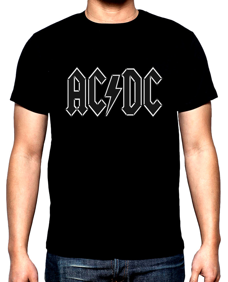 Тениски AC DC, лого, мъжка тениска, 100% памук, S до 5XL