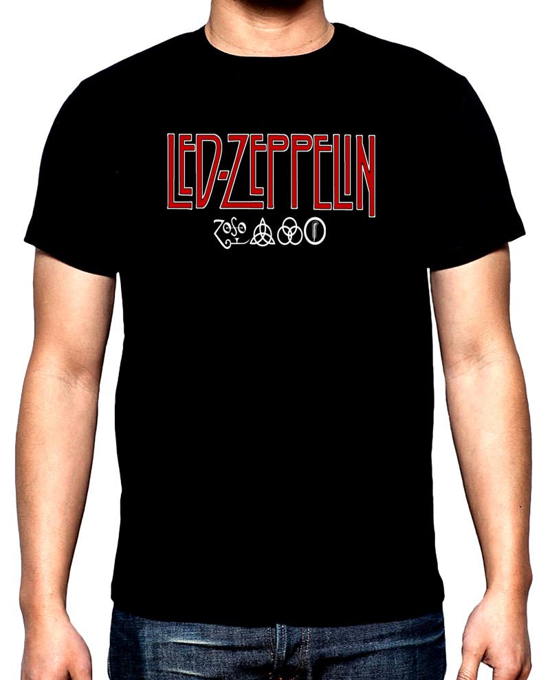Тениски Led Zeppelin, logo, мъжка тениска, 100% памук, S до 5XL