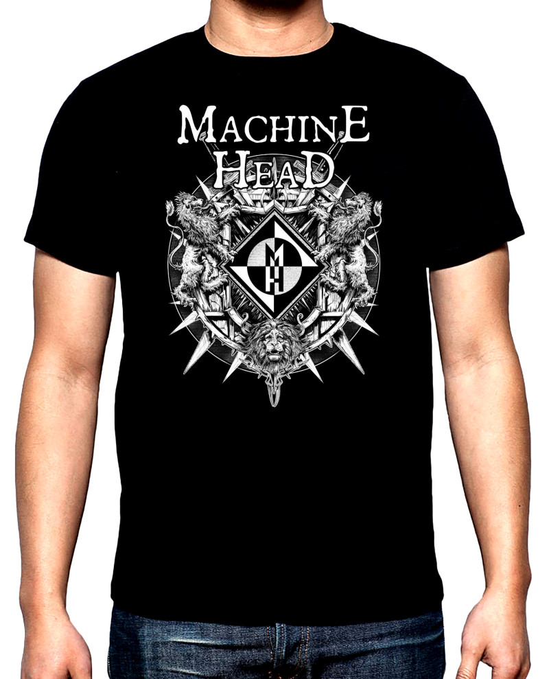 Тениски Machine Head, logo, мъжка тениска, 100% памук, S до 5XL