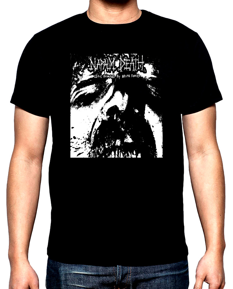 Тениски Napalm Death, Logic ravaged by brute force, мъжка тениска, 100% памук, S до 5XL