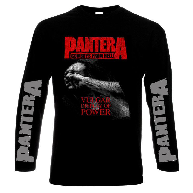 Блузи с дълъг ръкав Pantera, Vulgar display of power, мъжка тениска,блуза сдълъг ръкав, 100% памук, S дo 5XL
