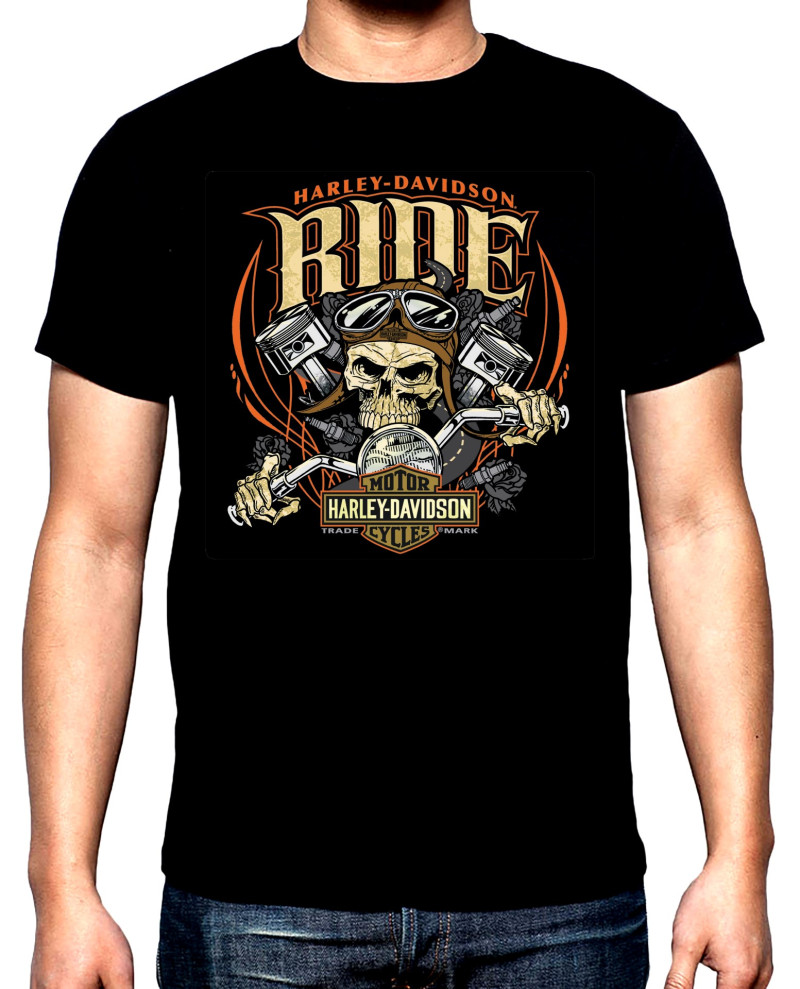 Тениски Harley Davidson, Ride, Харлей Дейвидсън, рокерска мъжка тениска, 100% памук, S до 5XL
