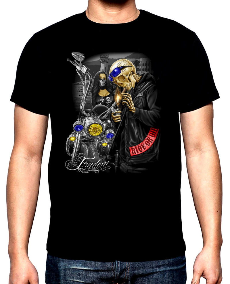Тениски Ride or Die, рокерска мъжка тениска, 100% памук, S до 5XL