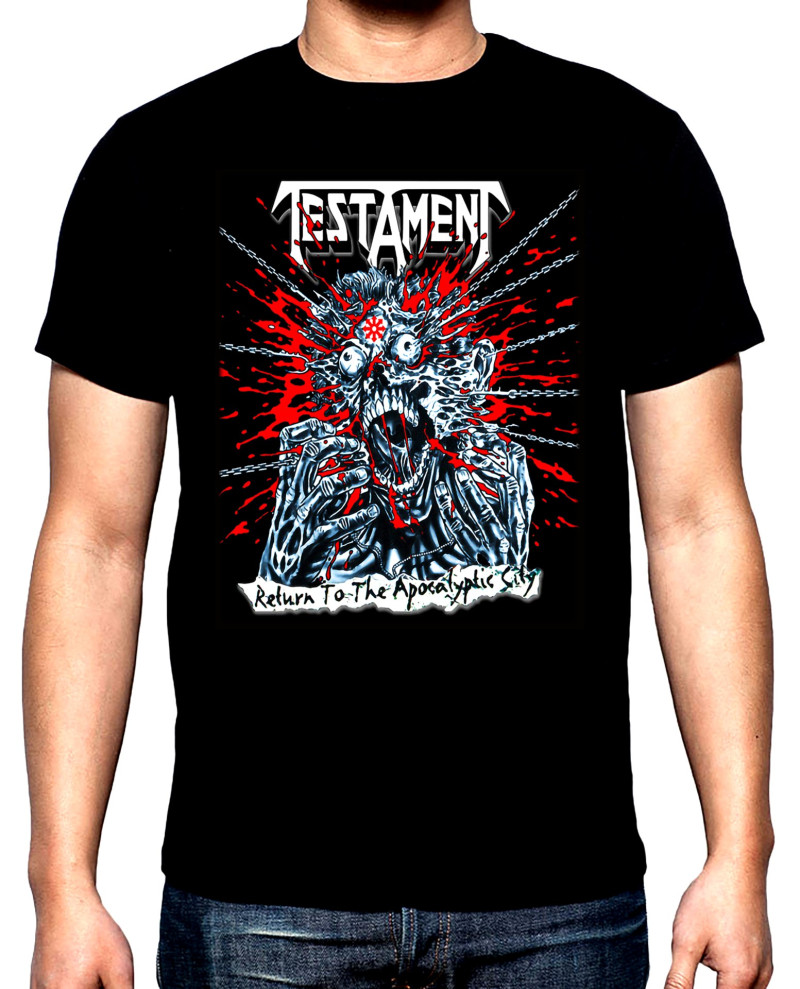 Тениски Testament, Return to the apocalyptic city, мъжка тениска, 100% памук, S до 5XL