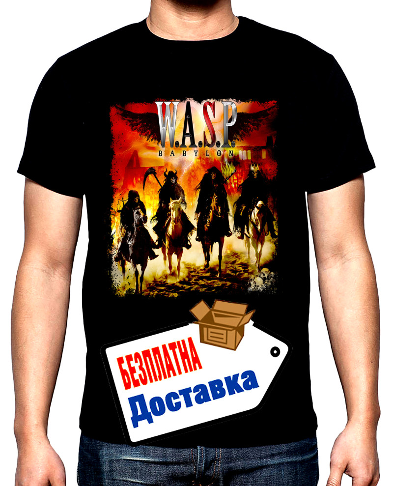Тениски W.A.S.P., Babylon, мъжка тениска, 100% памук, S до 5XL