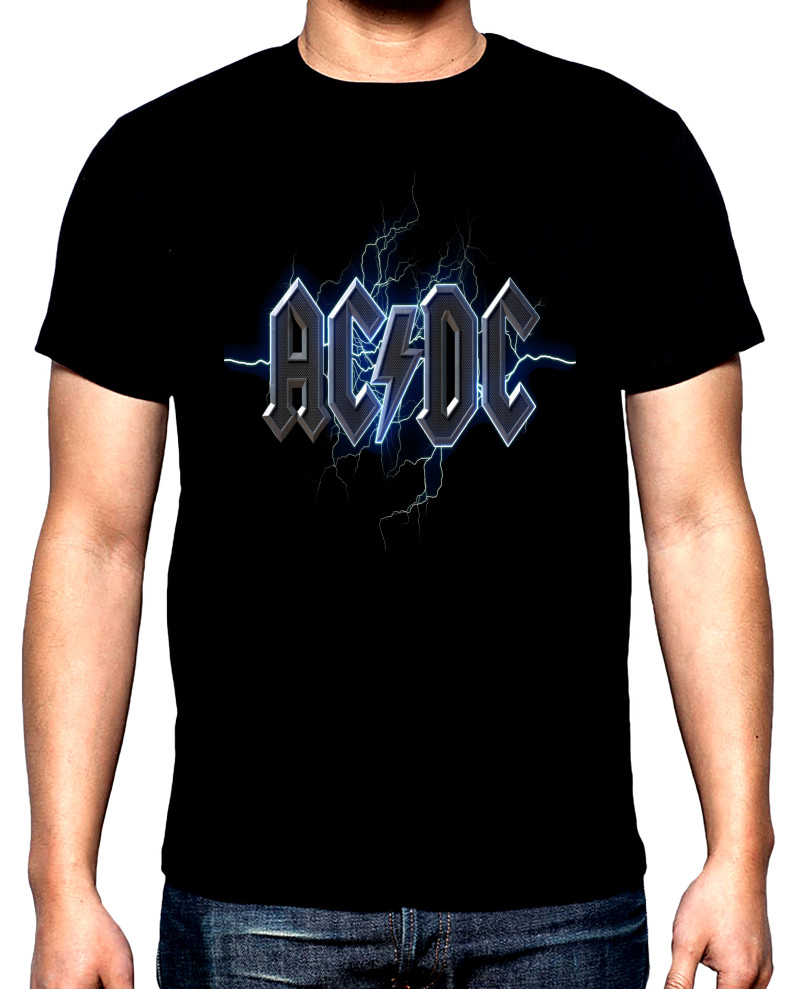 Тениски AC DC, лого, 5, мъжка тениска, 100% памук, S до 5XL