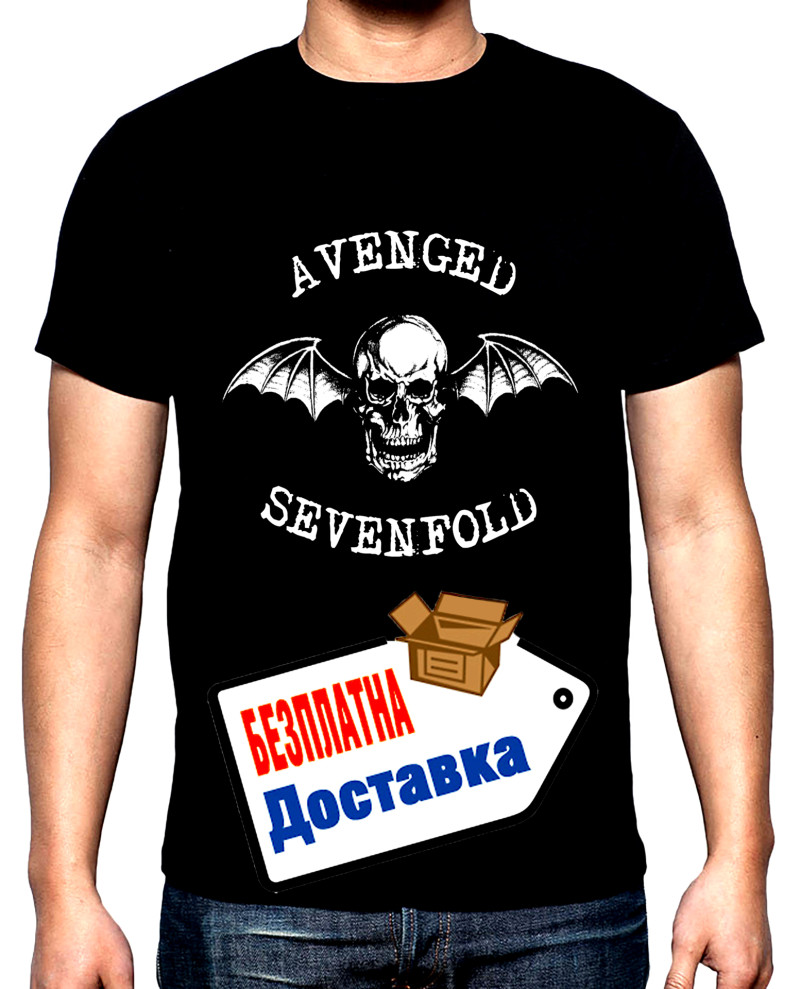 Тениски Avenged sevenfold, лого, 2, мъжка тениска, 100% памук, S до 5XL