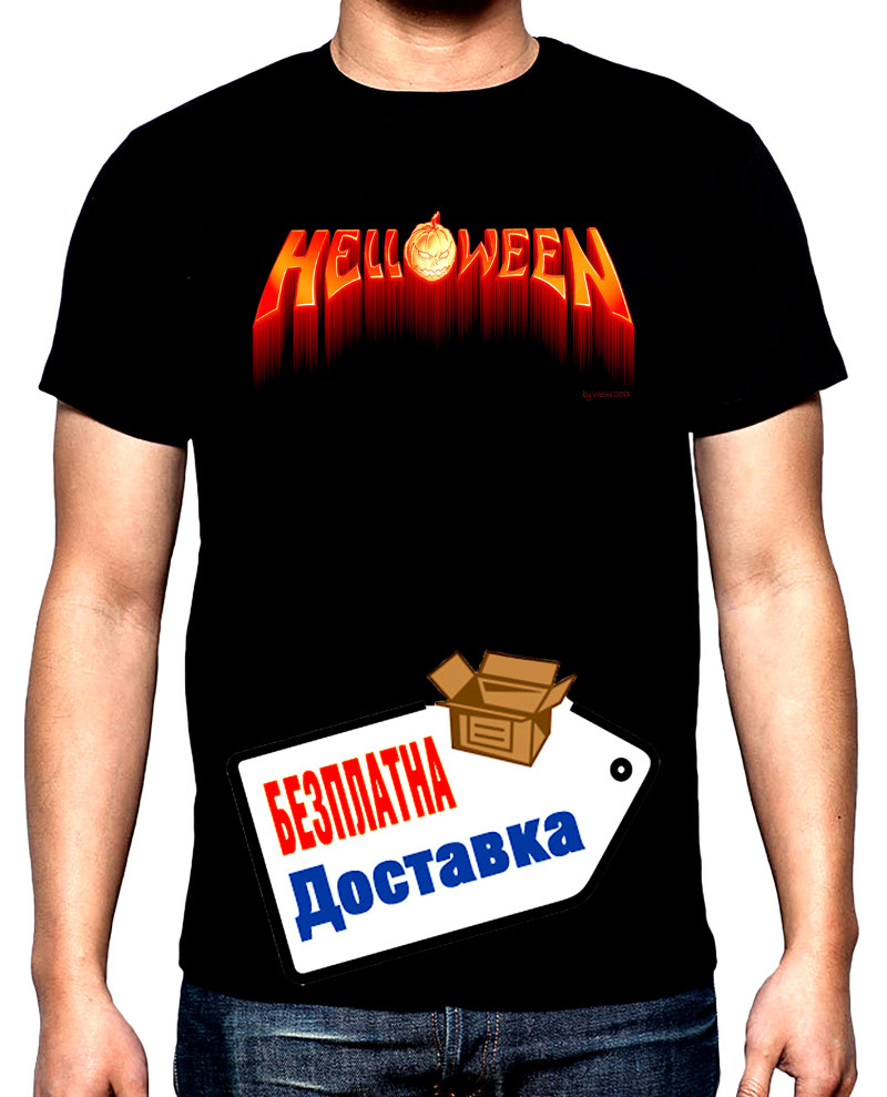 Тениски Helloween, logo, 2, мъжка тениска, 100% памук, S до 5XL